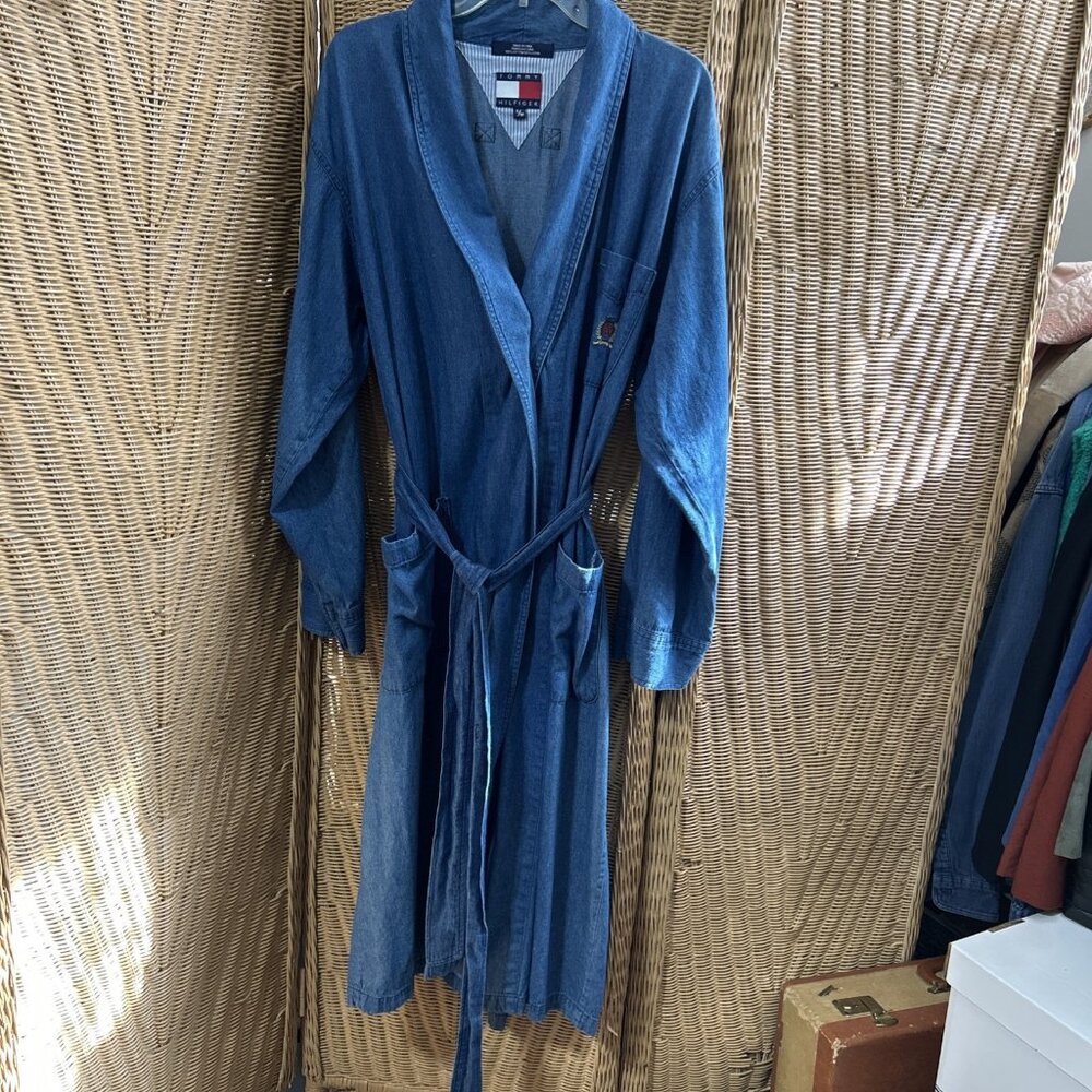 tommy hilfiger women Denim Wrap Dress S/m